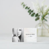 Carte photo photographique du salon de bois blanc (Debout devant)