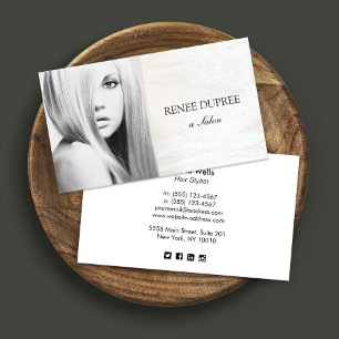 Carte photo photographique du salon de bois blanc