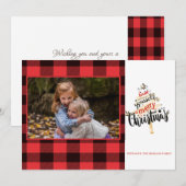 Carte Photo Plaid de Red Buffalo (Devant / Derrière)