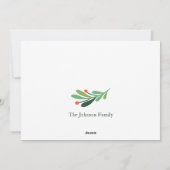 Carte photo plat de couronne de Noël (Dos)