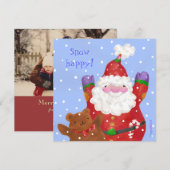 carte photo plat père Noël et Teddy Xmas (Devant / Derrière)