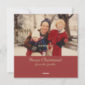 carte photo plat père Noël et Teddy Xmas (Dos)