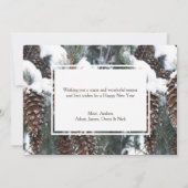 Carte Photo Plate à Cônes de Pin d'Hiver (Dos)