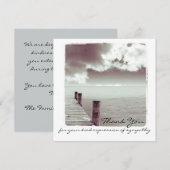 Carte photo plate de remerciement pour condoléance (Devant / Derrière)