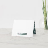 Carte photo plié de Noël des flocons de neige vert (Dos)