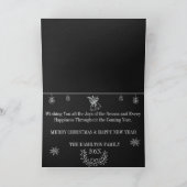 Carte photo plié Noël en tableau noir (Intérieur)