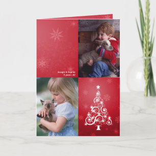 Carte photo plié par Noël lumineux