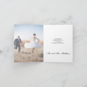 CARTE PHOTO PLIÉE DE REMERCIEMENTS DE MARIAGE | ÉC (Intérieur)