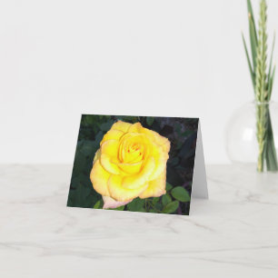 Carte photo pliée rose jaune