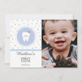 Carte photo pour bébé de première dent personnalis (Devant)
