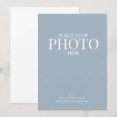 Carte photo pour invitations de mariage en vélin (Devant / Derrière)