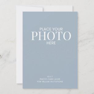 Carte photo pour invitations de mariage en vélin