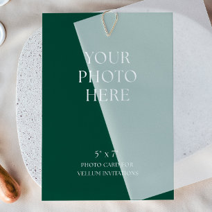 Carte photo pour invitations de mariage sur vélin