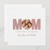 Carte photo pour la fête des mères (Devant / Derrière)