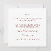 Carte photo pour la fête des mères (Dos)