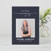 Carte photo pour le service funéraire commémoratif (Debout devant)