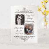 Carte photo pour les 60 ans de mariage diamant (Fleur jaune)