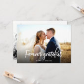 Carte Photo pour toujours Grateful Mariage Merci (Devant/Arrière en situation)