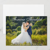 Carte photo pour toujours reconnaissant de Merci (Devant / Derrière)