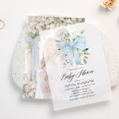Carte photo pour Vellum Baby shower Invitation