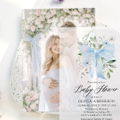 Carte photo pour Vellum Baby shower Invitation