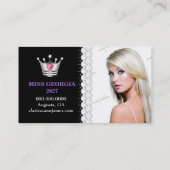 Carte photo pourpre de léopard de zèbre de bonheur (Dos)