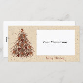 Carte photo primitif d'arbre de Noël (Devant / Derrière)