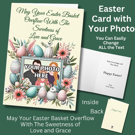 Carte Photo, Puisse Votre Panier Pâques Dépasser Douceur