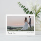 Carte Photo QR Code Mariage Merci (Debout devant)