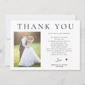 Carte Photo QR code typographie moderne mariage merci (Devant)