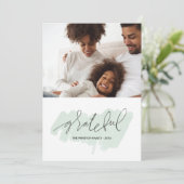 Carte photo reconnaissant de vacances d'aquarelle (Debout devant)