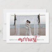 Carte photo Red Merriest Place to Be Christmas (Devant)