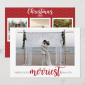 Carte photo Red Merriest Place to Be Christmas (Devant / Derrière)
