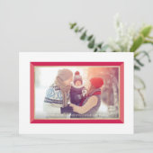 Carte photo Red Modern Frame Paysage de Noël (Debout devant)