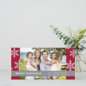 Carte photo Red Snowflake (Debout devant)