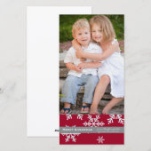 Carte photo Red Snowflake (Devant / Derrière)