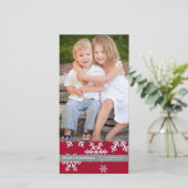 Carte photo Red Snowflake (Debout devant)