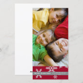 Carte photo Red Snowflake 4x6 (Devant / Derrière)