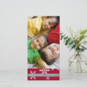 Carte photo Red Snowflake 4x6 (Debout devant)