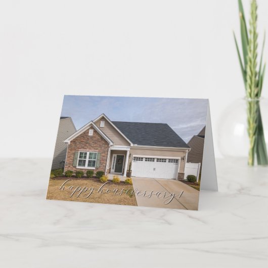 Carte Photo Réel Joyeux Anniversaire Maison Agent Immobi (Devant)