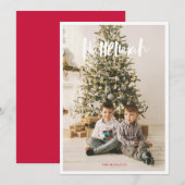 Carte photo religieuse de Noël Hallelujah (Devant / Derrière)