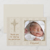 Carte photo religieux Cream Lace2 (Devant / Derrière)