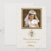 Carte photo religieux de Damas d'ivoire (Devant / Derrière)