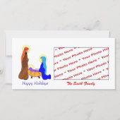 Carte photo religieux de la Nativité de Noël (Devant)