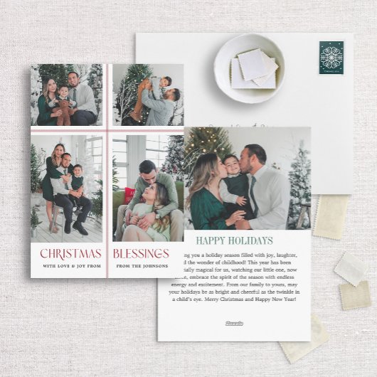 Carte photo religieux de vacances avec Croix de Ru