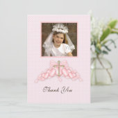 Carte photo religieux du Coeur rose (Debout devant)