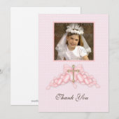 Carte photo religieux du Coeur rose (Devant / Derrière)