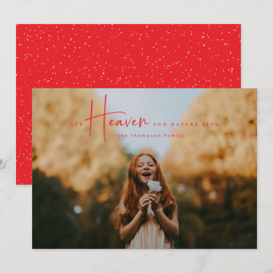 Carte photo religieux rouge minimal