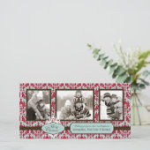 Carte photo rétro de Noël Brocade (Debout devant)