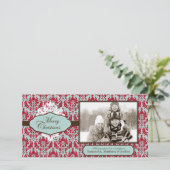 Carte photo rétro de Noël Brocade (Debout devant)